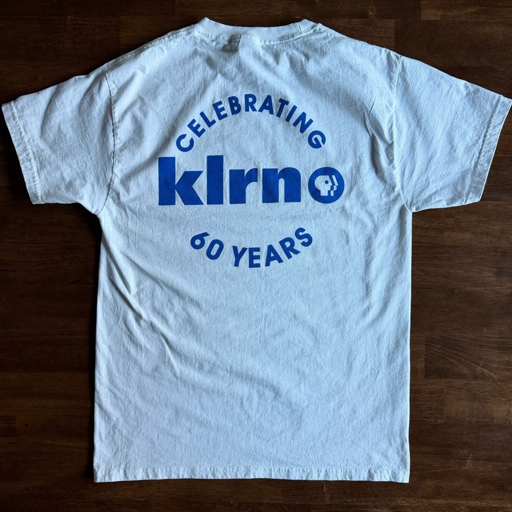KLRN PBS Promo T-Shirt Celebrating 60 Years Adult Size Medium Hanes Tag
